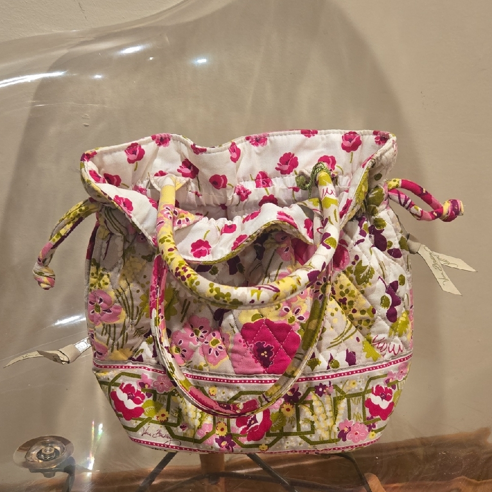 Vera Bradley Pink and Green Floral Tote